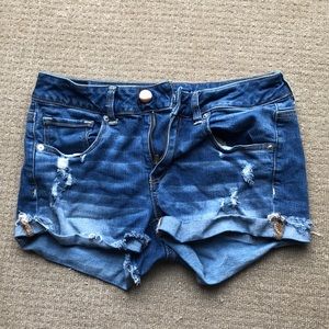 American Eagle distressed denim shorts